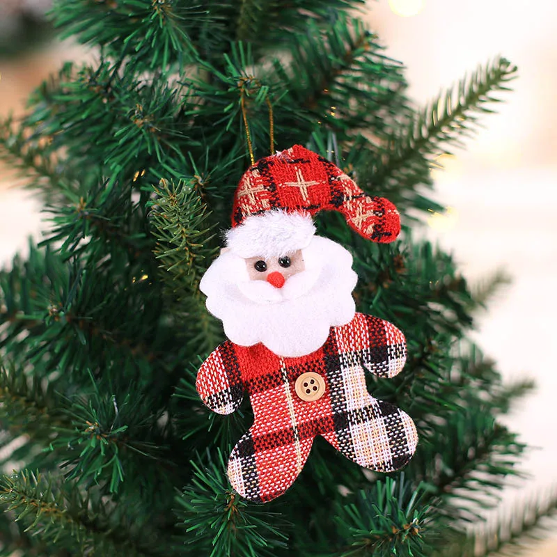 Подвески в виде Санта-Клауса, снеговика, оленя, рождественской елки, подвесные украшения, подарки на год, Рождество, Декор для дома, праздничное украшение для вечеринок 62851 - Цвет: 2PD-62849-1