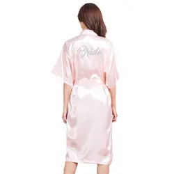 Буквенный Свадебный халат «Невеста», мягкое кимоно купальный халат, сексуальное ночное белье, ночная рубашка, Женская домашняя одежда
