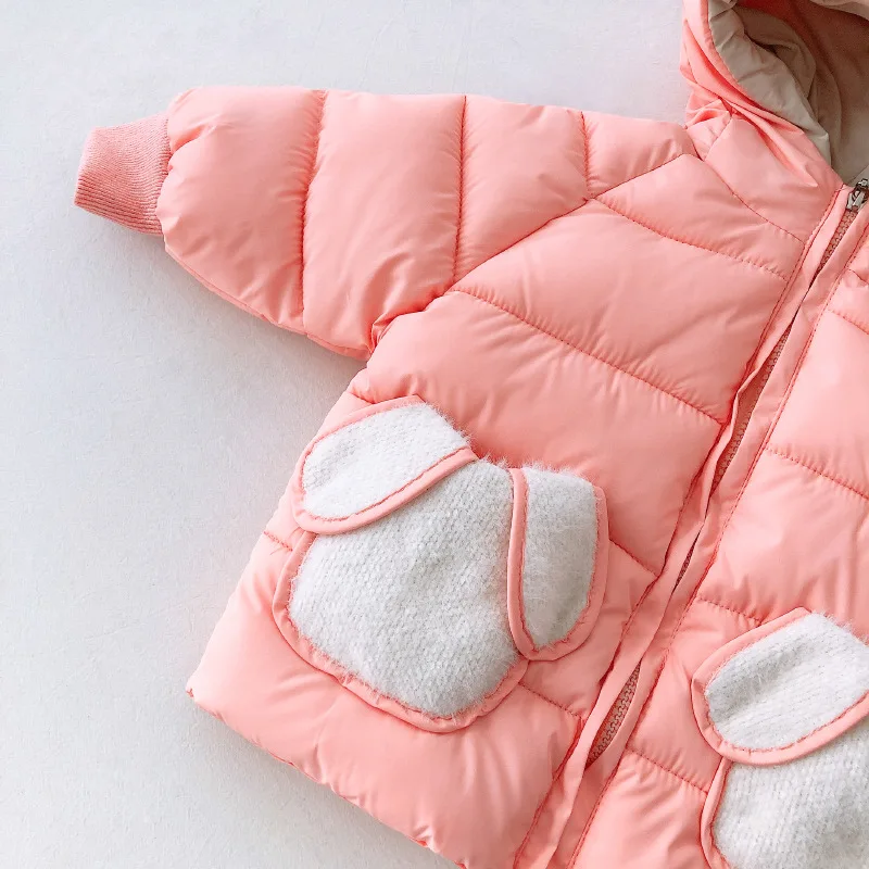 Зимнее пальто для маленьких девочек; куртка для девочек; плотная теплая верхняя одежда для малышей; коллекция года; модные хлопковые детские парки; одежда для маленьких девочек