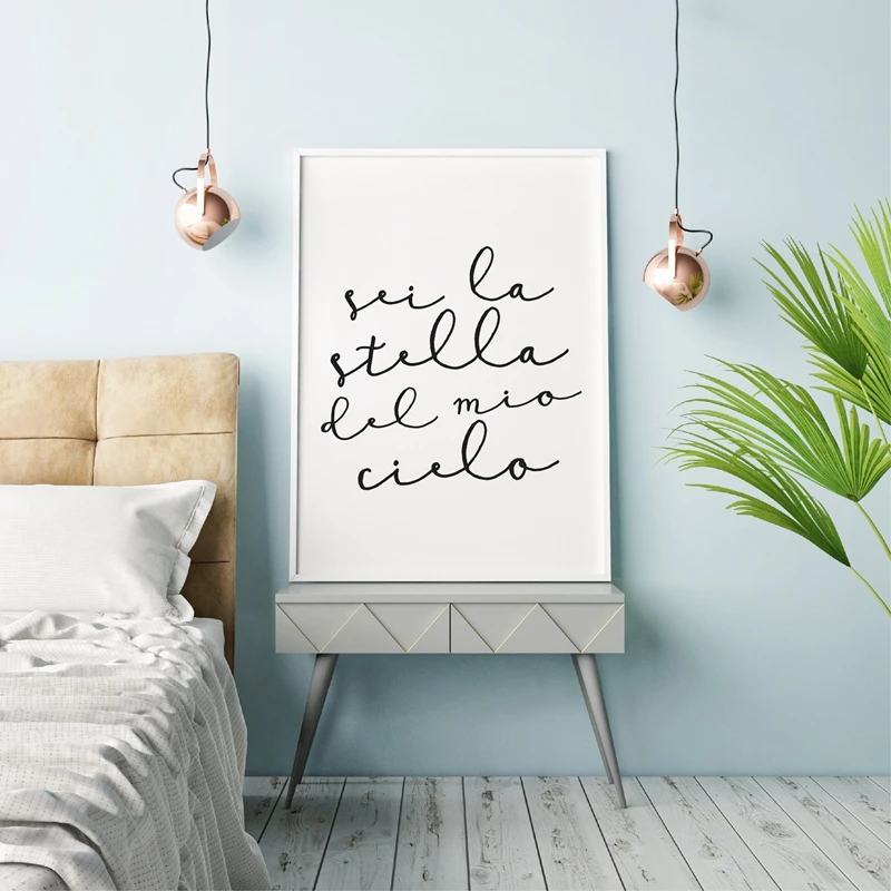 Italian-Quote-Black-and-White-Wall-Art-Canvas-Painting-Romantic-Calligraphy-Poster-Prints-Modern-Wall-Picture