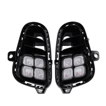 

2PCS Car Daytime Running Light for KIA RIO 2018-2020 Front Bumper Fog Light Lamp Assembly LED DRL White Yellow