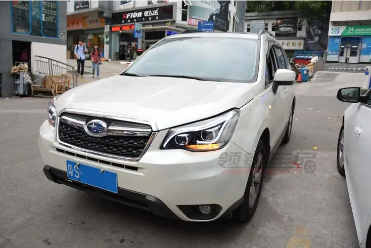Автомобильный Стайлинг Головной фонарь для Subaru Forester фары 2013- светодиодный фары DRL H7 D2H Hid вариант Ангел глаз би ксенон луч