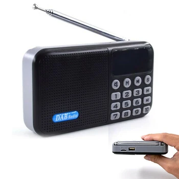 

Portable DAB Digital Radio 3.5mm headset jack Portable with FM Rechargeable Battery Bluetooth Speaker pocket DAB Digital Radio