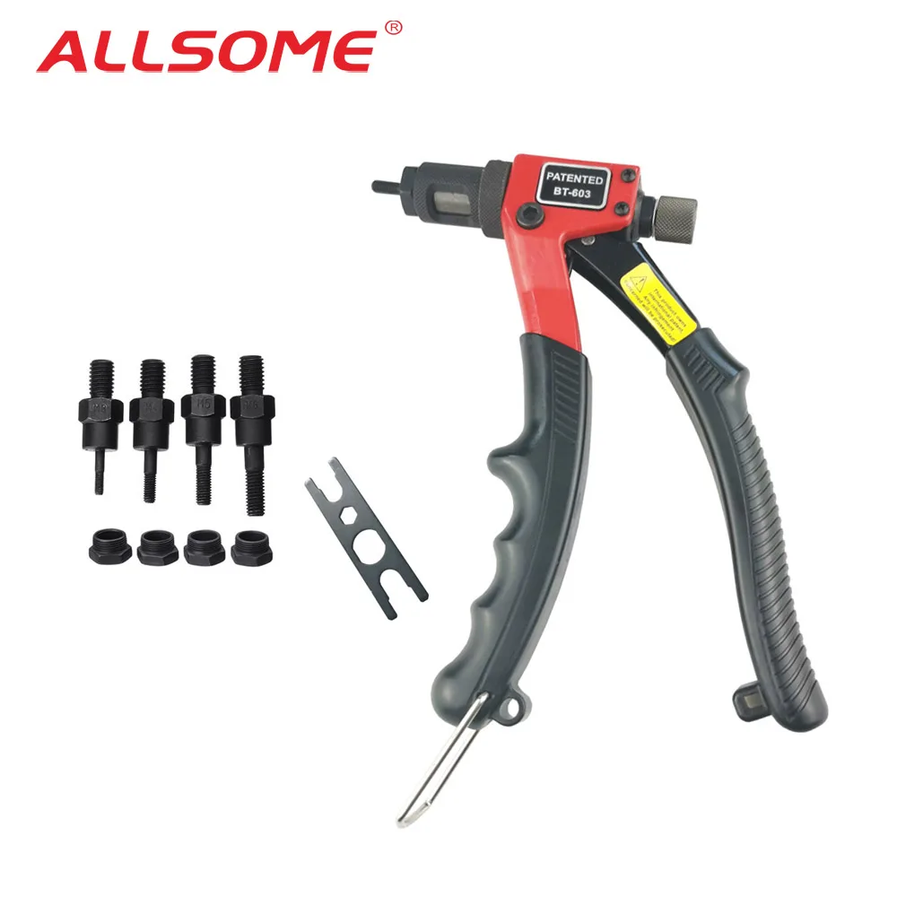 Billige ALLSOME BT 603 Manuelle Riveter Gun (M3 M4 M5 M6) hand Niet Werkzeug Kit Niet Mutter Einstellung Werkzeug Mutter Setter