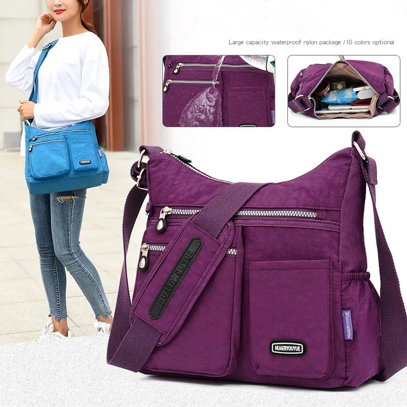 Fashion Women Shoulder Bag Waterproof Nylon Messenger Bags Tote High Quality Travel Ladies Crossbody Shopper Bags Handbag
