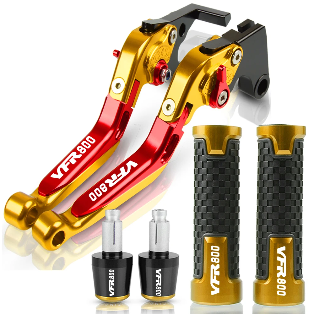 

VFR 800 LOGO Handlebar Extendable Adjustable FOR HONDA VFR800 2002-2004 2003 Motorcycle Folding Brake Clutch Levers Aluminum CNC