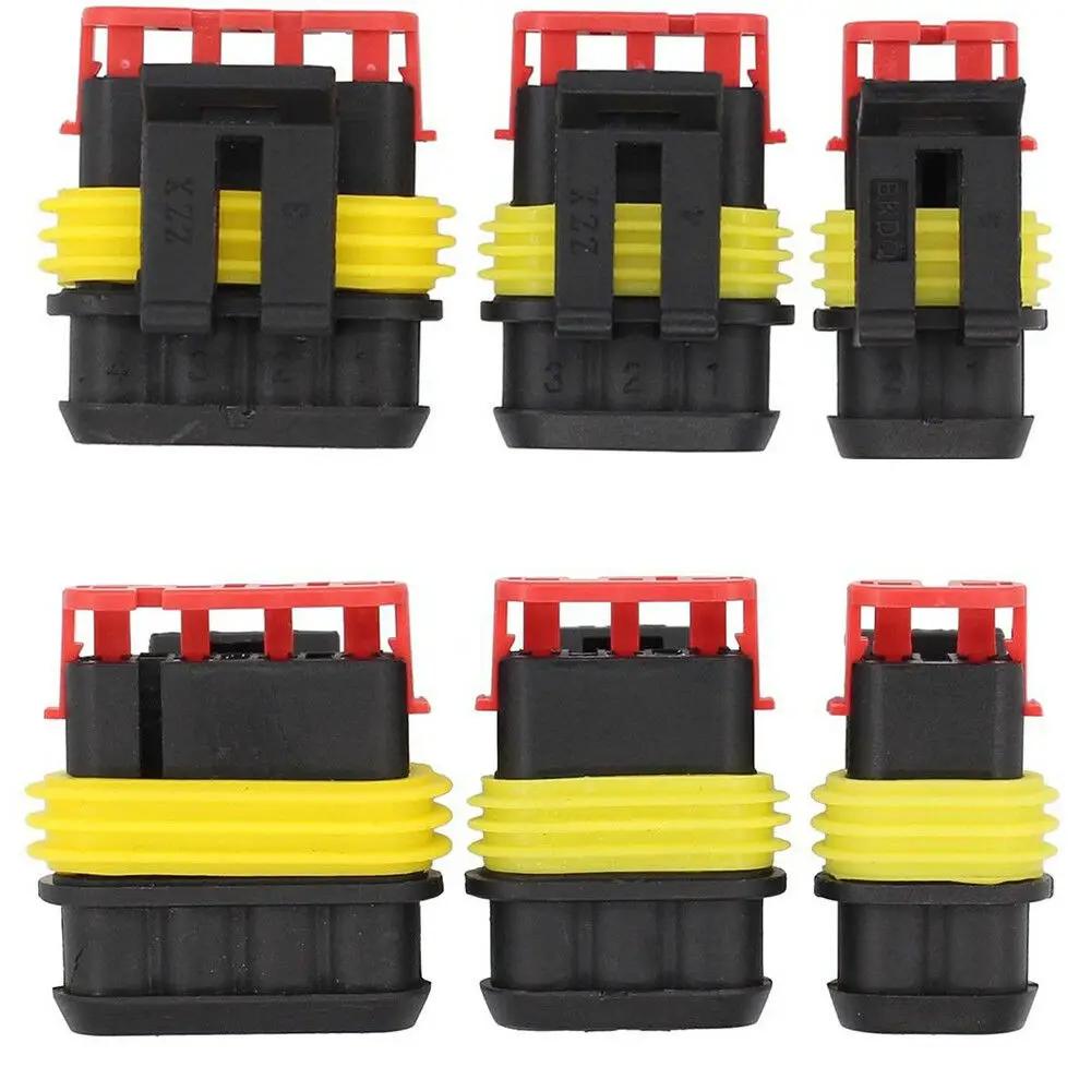

300V 12 A 15 Sets 2+3+4 Pins Way Car Auto Sealed Waterproof Electrical Wire Connector Plug For Cars, Motorcycle, Trucks