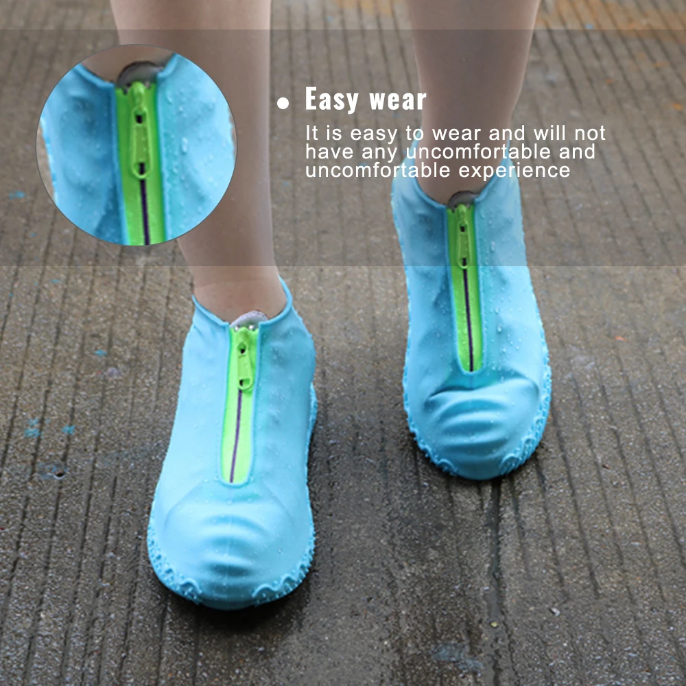 Shoe Covers Spring Fashion Reusable Shoe Cover Waterproof Zipper Cover Shoes Men/women Rain Shoes Covers Waterproof