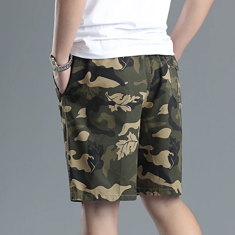 Seller Army Green Men Shorts Camouflage Men Clothes Work Out for Man Cargo Shorts Homme Casual Cotton Straight Shorts for Men XL-6XL