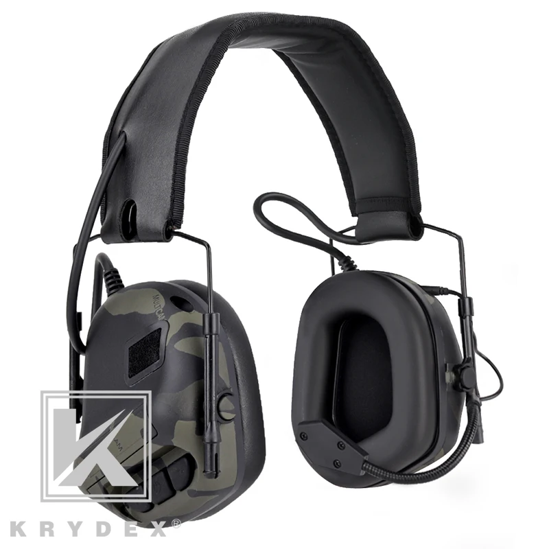 

KRYDEX Tactical Headset With Micphone Peltor Detachable Noise Reduction Sound Pick Up Communication Electronic Headphone MCBK