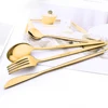 Mirror 24 Pcs Gold Cutlery Sets Kitchen Tableware Stainless Steel Knife Forks Spoons Silverware Home Flatware Set Dinnerware Set 2