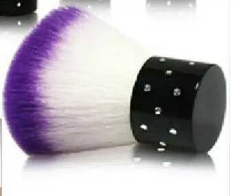 LK14] 1 шт. 10 типов ногтей щетка для пыли, чистящий порошок для ногтей кисти для легкого скольжения Радуга хром щетка для смахивания пыли с ногтей для акрилового и УФ-геля - Цвет: purple