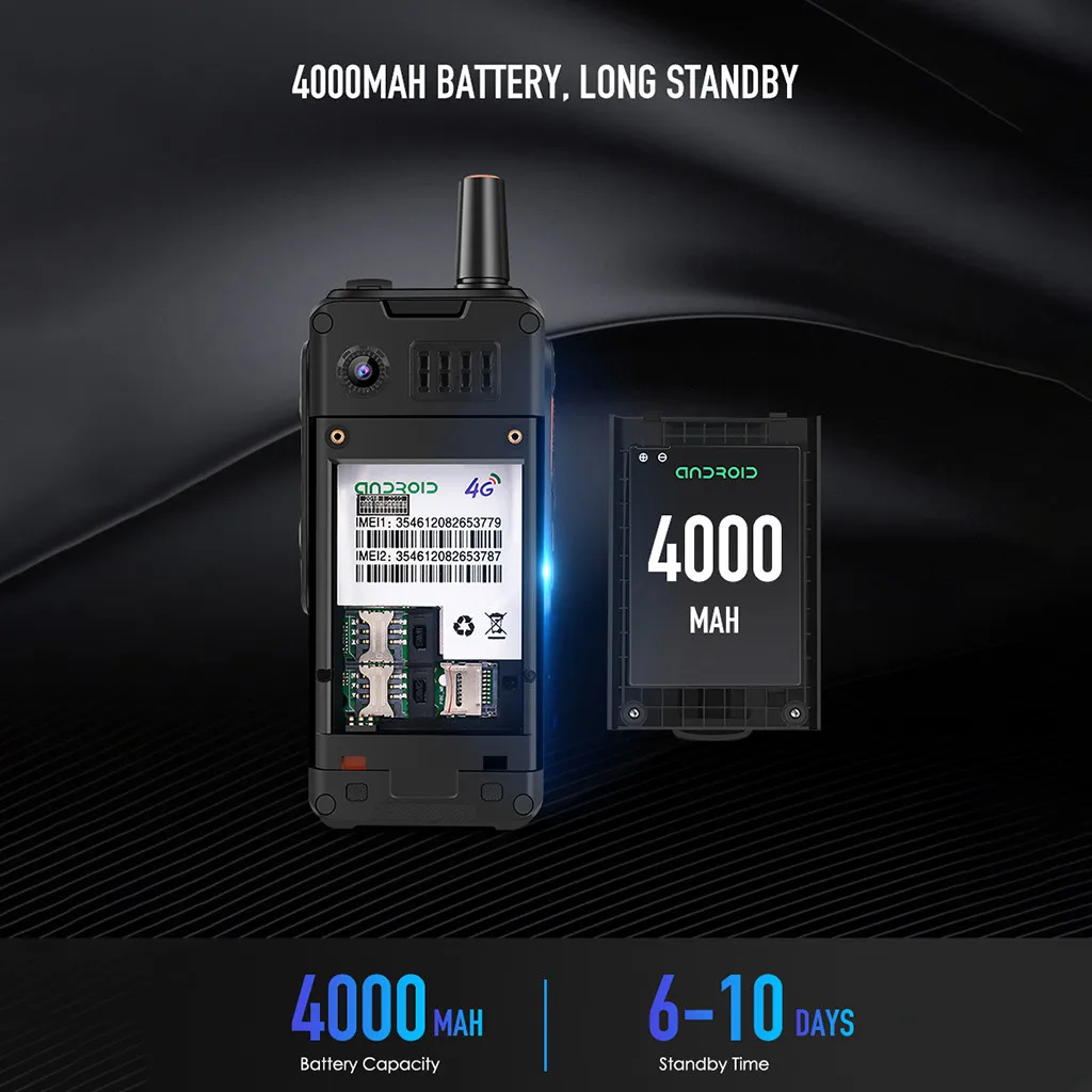 Смартфон оптом UNIWA F40 Zello рация 4G смартфон водонепроницаемый IP65 прочный мобильный телефон лучший подарок