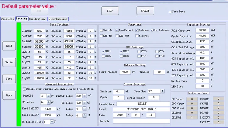 12S 36V Lifepo4 Smart Bluetooth BMS с 100A постоянным током программного обеспечения APP PCB коммуникационная плата интерфейса UART BMS 43,8 V для солнечной энергии