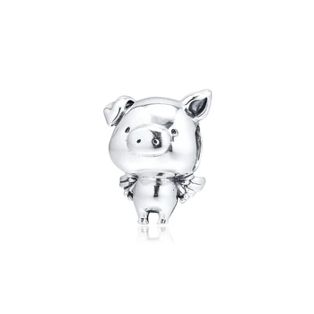 

Pippo the Flying Pig Charm Fits Charms Silver Bracelets For Woman DIY Fashion Sterling Silver Beads For Jewelry Making