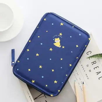 

Korea Multifunction Pencil Bag Canvas Large Capacity Pen Curtain Case Stationery