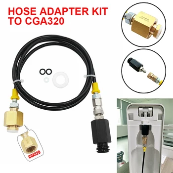 

Soda Stream Maker Soda Club Durable Adapter Kit CGA320 Soda Club to External Co2 Tank Adapter With External Hose Kit