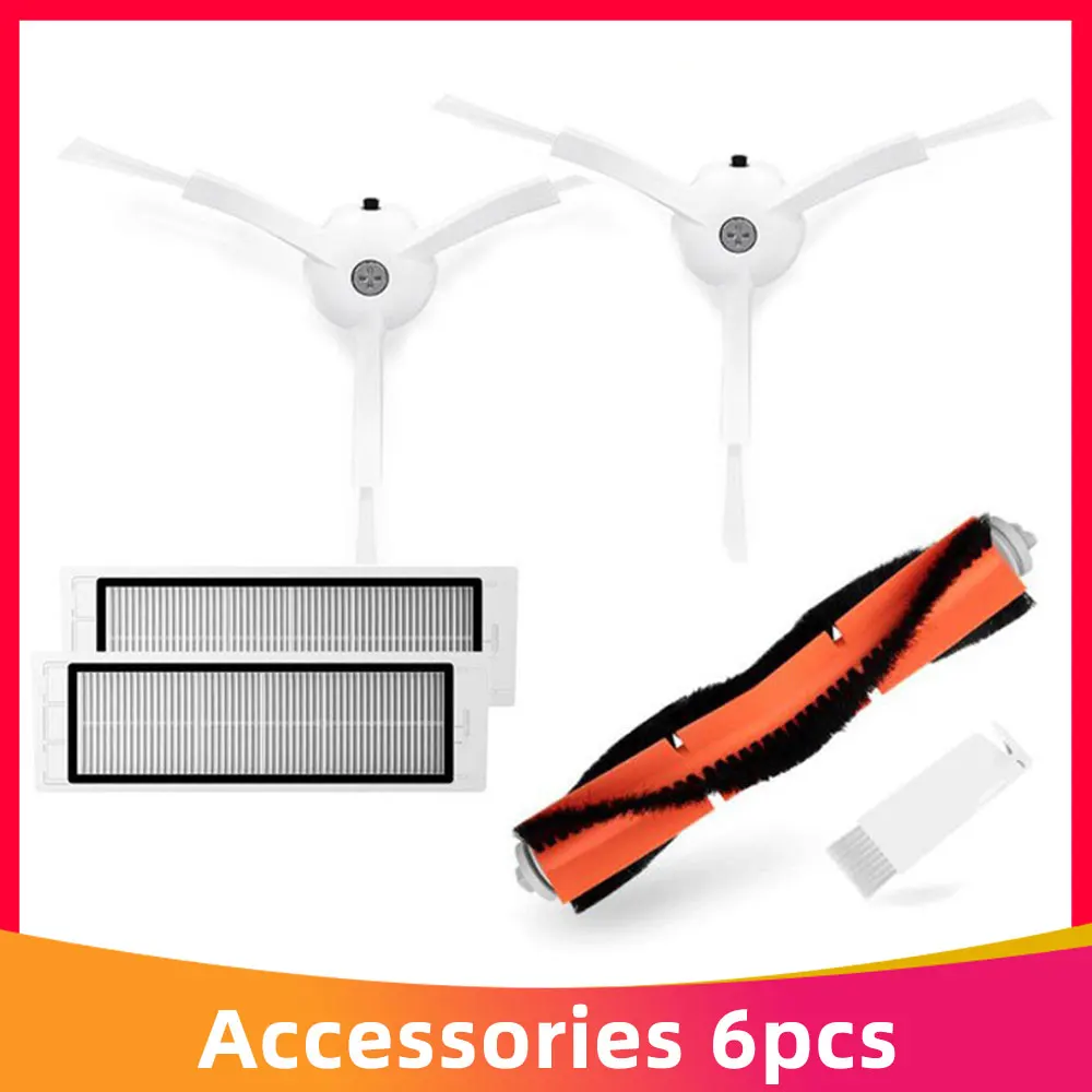 1 cepillo principal + 2 Cepillo Lateral + 2 filtro para Xiaomi Mi Robot 1 piezas de limpiador de vacío de accesorios