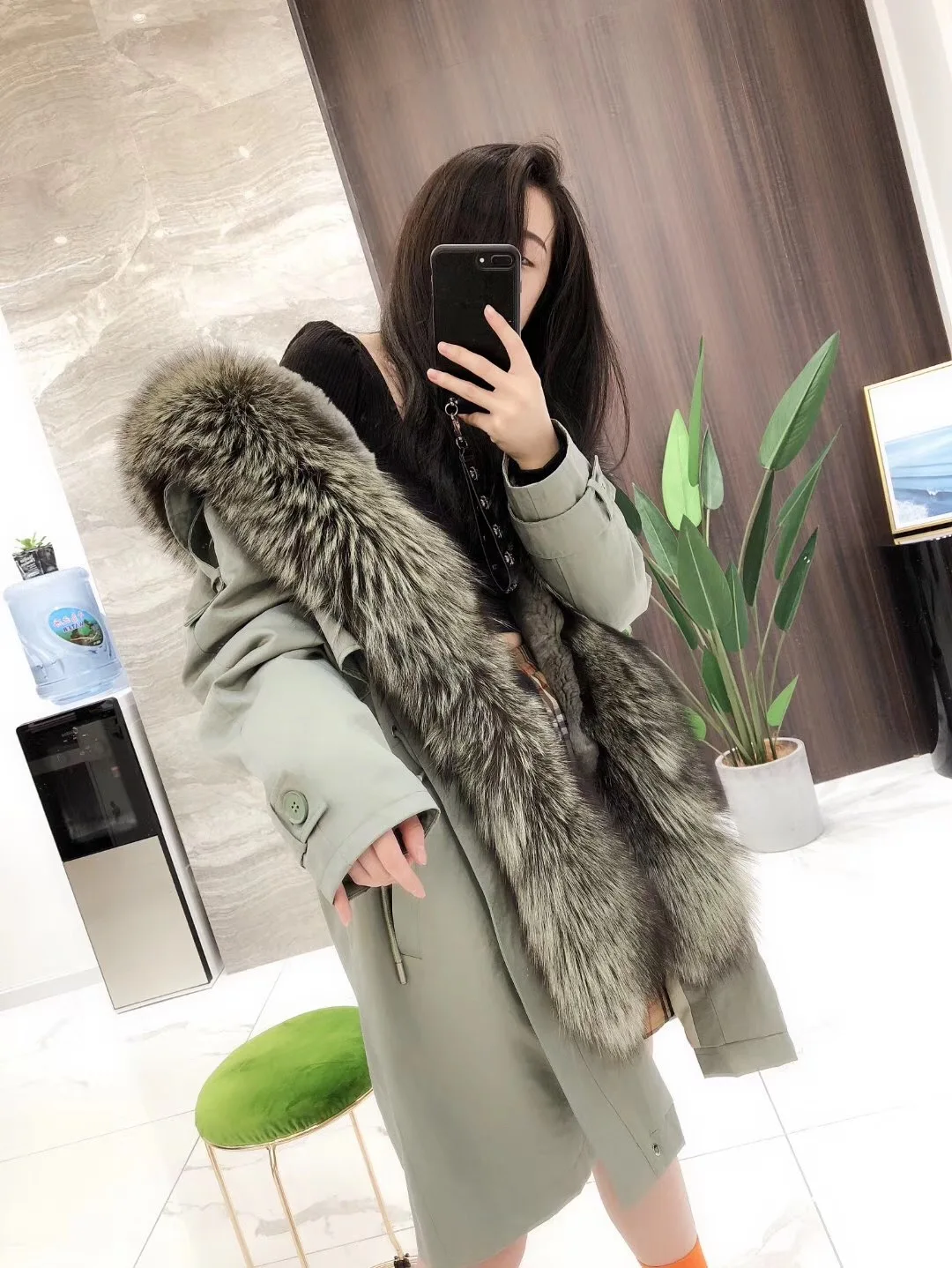 OFTBUY Winter Jacket Women Real Fur Coat Casual Big Natural Fox Fur Parka Thick Warm Outwear Korea Fashion Streetwear