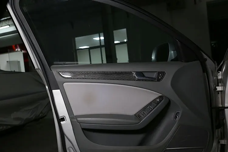 Для Audi A4L/A5 2009- из настоящего углеродного волокна внутренняя дверная декоративная панель 3D интерьерные аксессуары наклейка