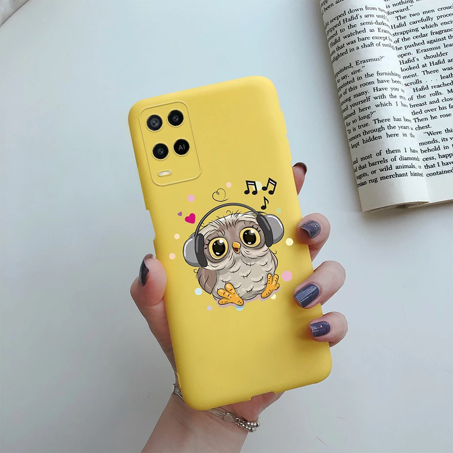 For OPPO A54 A 54 2021 Case Flower Silicon Phone Cover For OPPOA54 CPH2239 CPH2195 A 54 5G Shockproof Soft Bumper 6.5" Cute Case