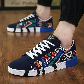 

New Men Shoes Men Casual Canvas Shoes Fashion Lightweight Lace Up Sneakers Summer Breathable Men Flats Shoes Male Footwear