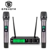 EPGVOTR EP-200M UHF Wireless Microphone System with ECHO Effect Treble Bass 200 Channels 100 Meters Full Metal Dual Handheld Mic ► Photo 1/6