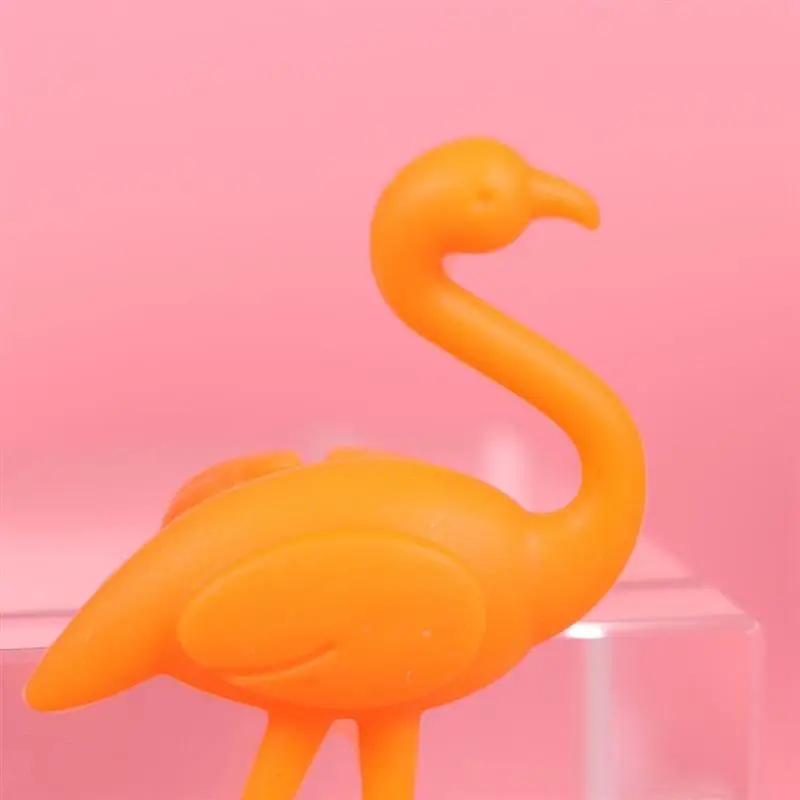6 шт силиконовый маркер на стакан для вина креативный Фламинго дизайн напиток талисманы этикетка маркировка стекло идентификация идеально подходит для вечеринок