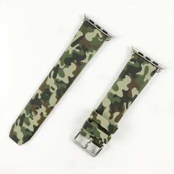

Strap for Apple Watch Band 44mm 40mm Silicone Bracelet for iWatch Series 4 3 2 1 Accessories 2019 New Camouflage Wrist Belt