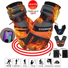 Зимние перчатки с подогревом водонепроницаемые мотоциклетные рукавицы для мужчин и женщин с сенсорным экраном Зимние перчатки для катания на лыжах и велоспорта теплые мото перчатки D30