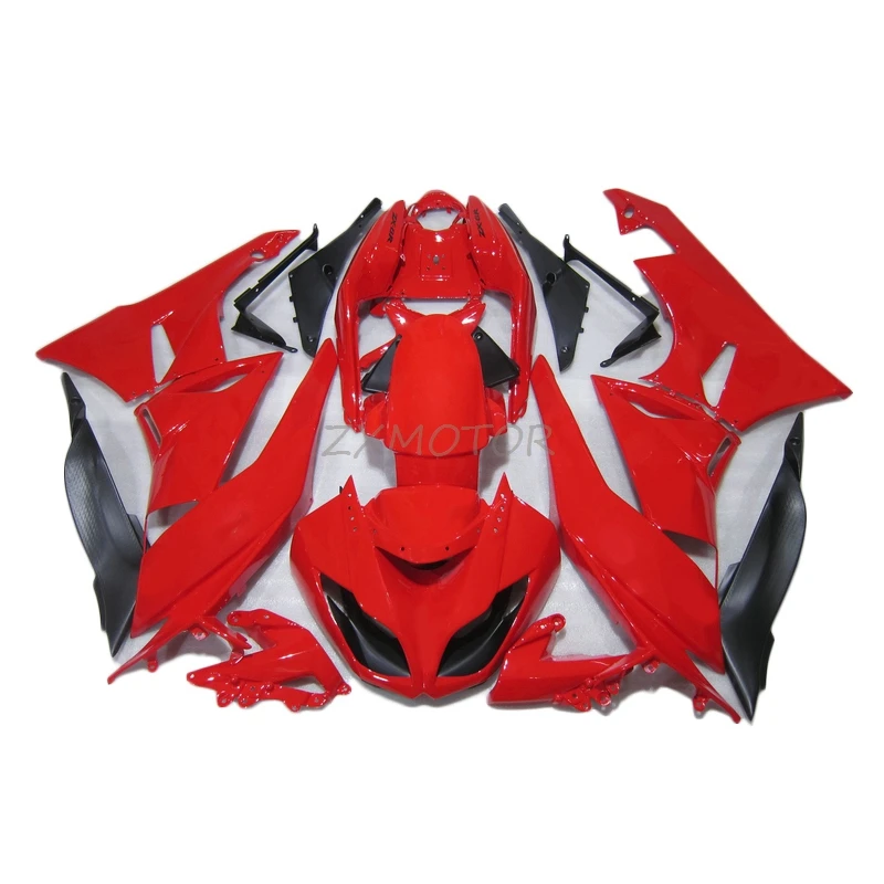 

New Motorcycle Fairing Parts For 2009-2012 Kawasaki ZX6R Bright Red Black Popular Injection fairings kits ZX6R 09-12 XC25