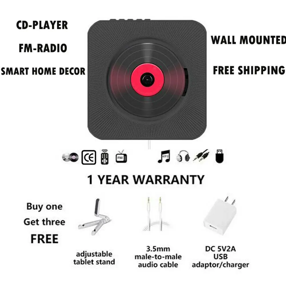 HOME OFFICE SURROUND SOUND SYSTEM CD MP3 PLAYER REMOTE CONTROL NEW