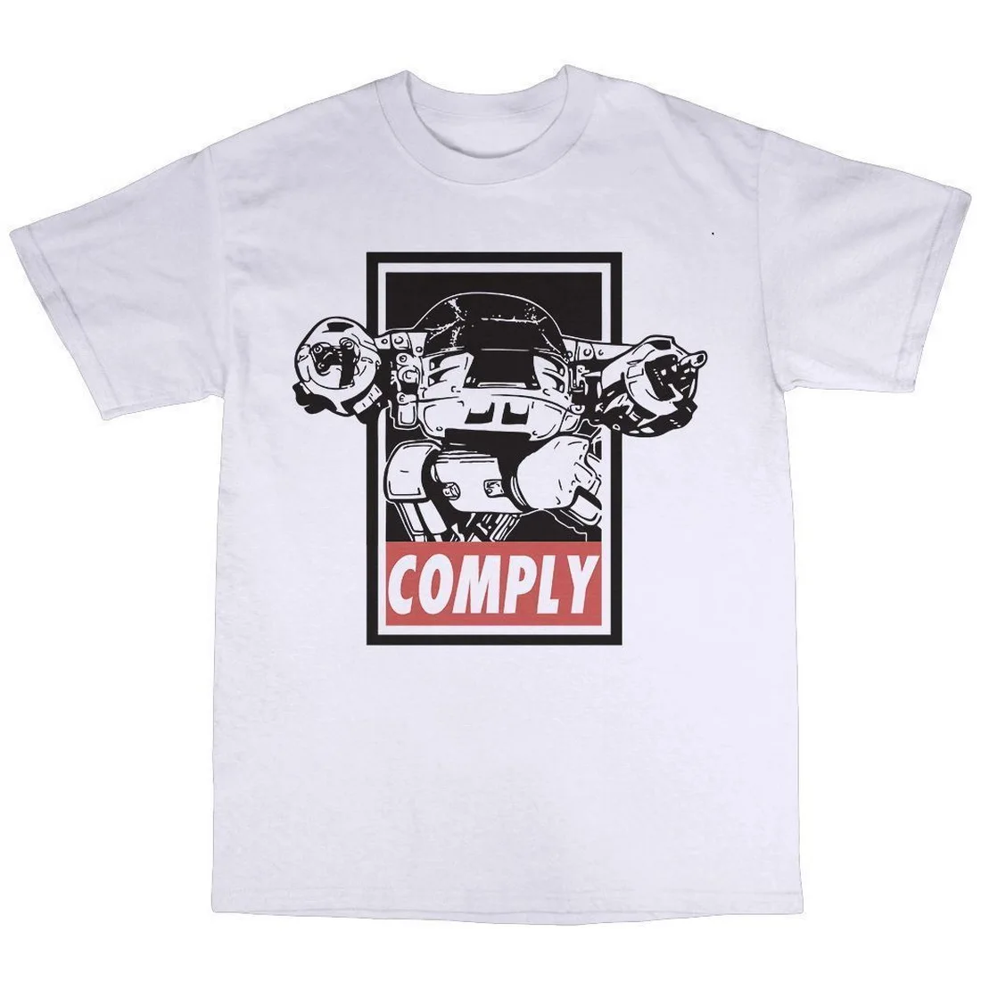 ED-209 топы футболки 100% хлопок Omni Comsumer Products OCP Droid Dick Jones новые крутые для спортзала |