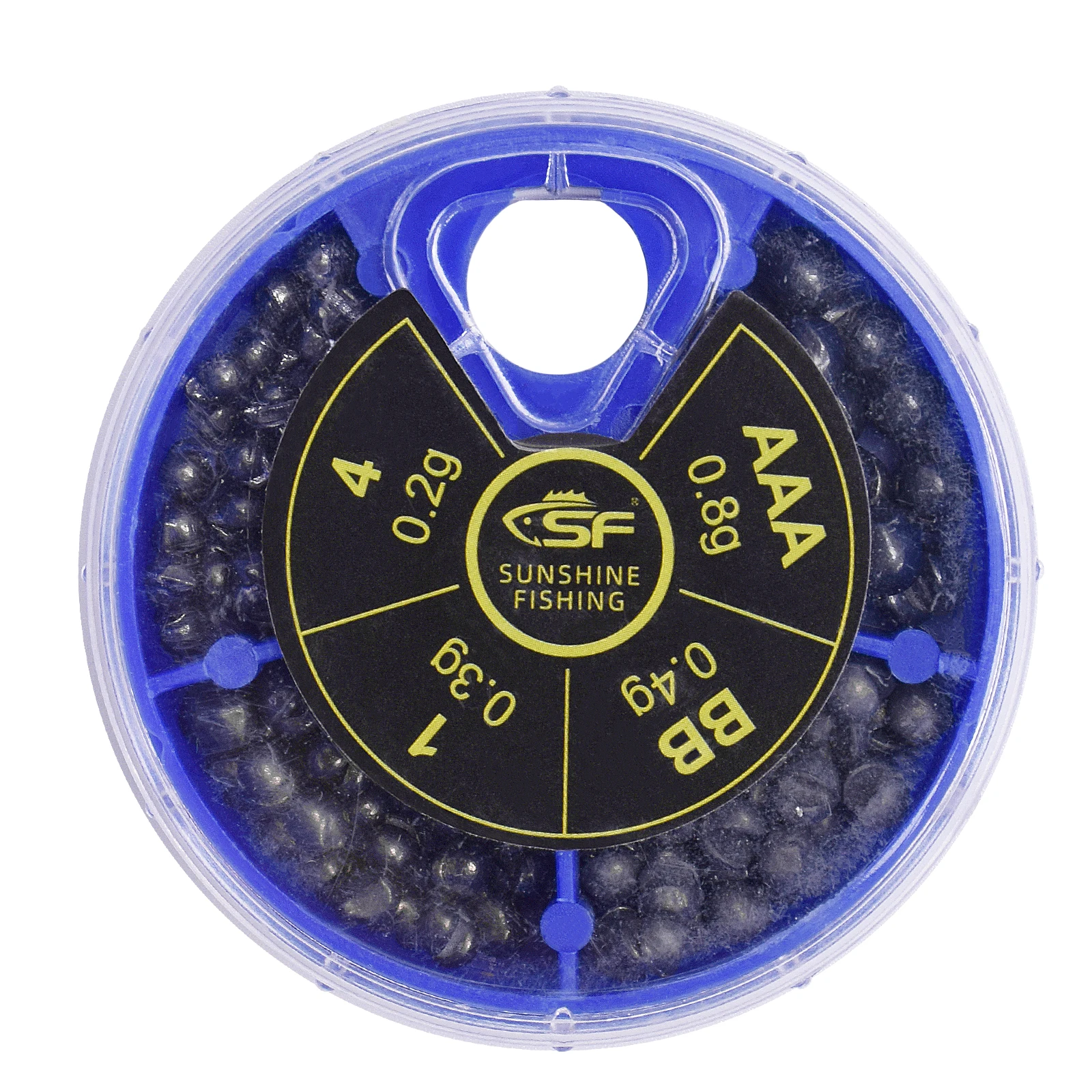 SF Micro Split Shot Lead Combo Removable Fly Fishing Lead Pure Lead Sinkers Weights Fishing Tackle(112Pcs/4 Size/1 Box)
