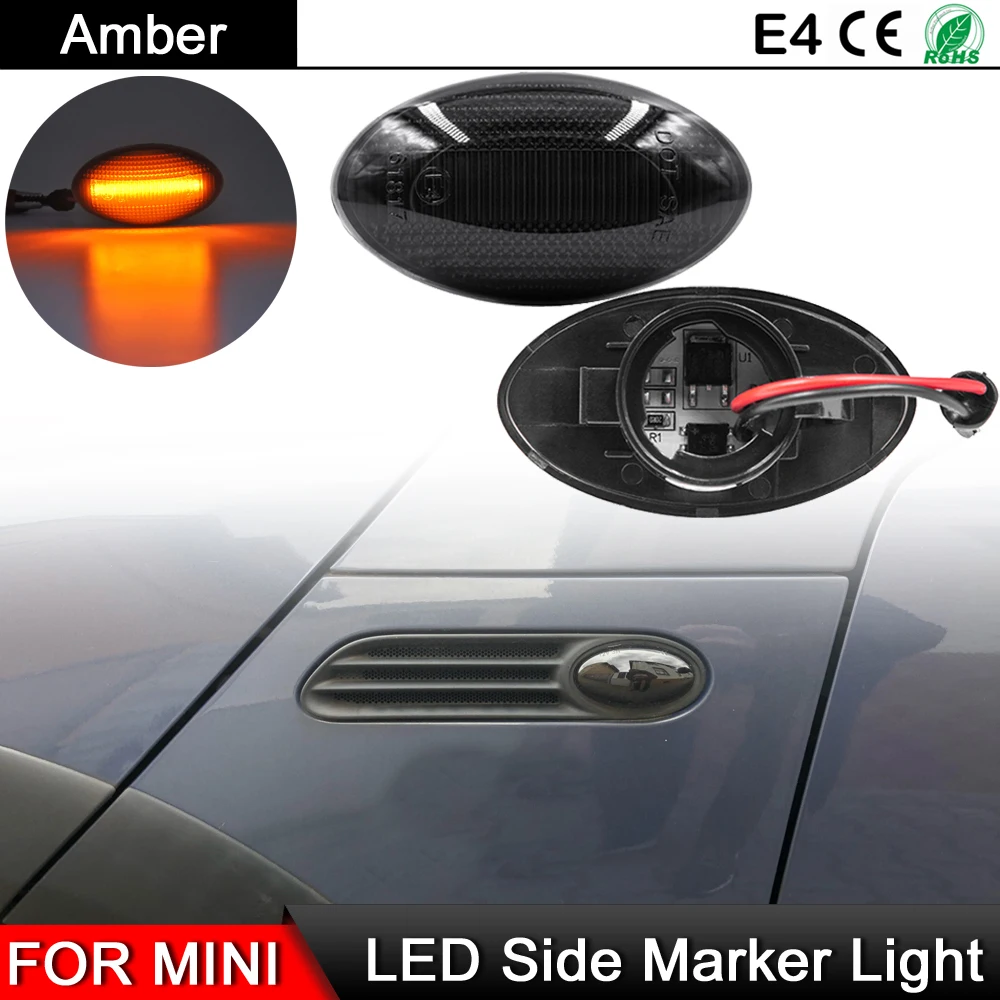 1 пара для Mini Cooper R50 02-06 R52 зоны подушки безопасности 04-08 R53 дымчатые линзы