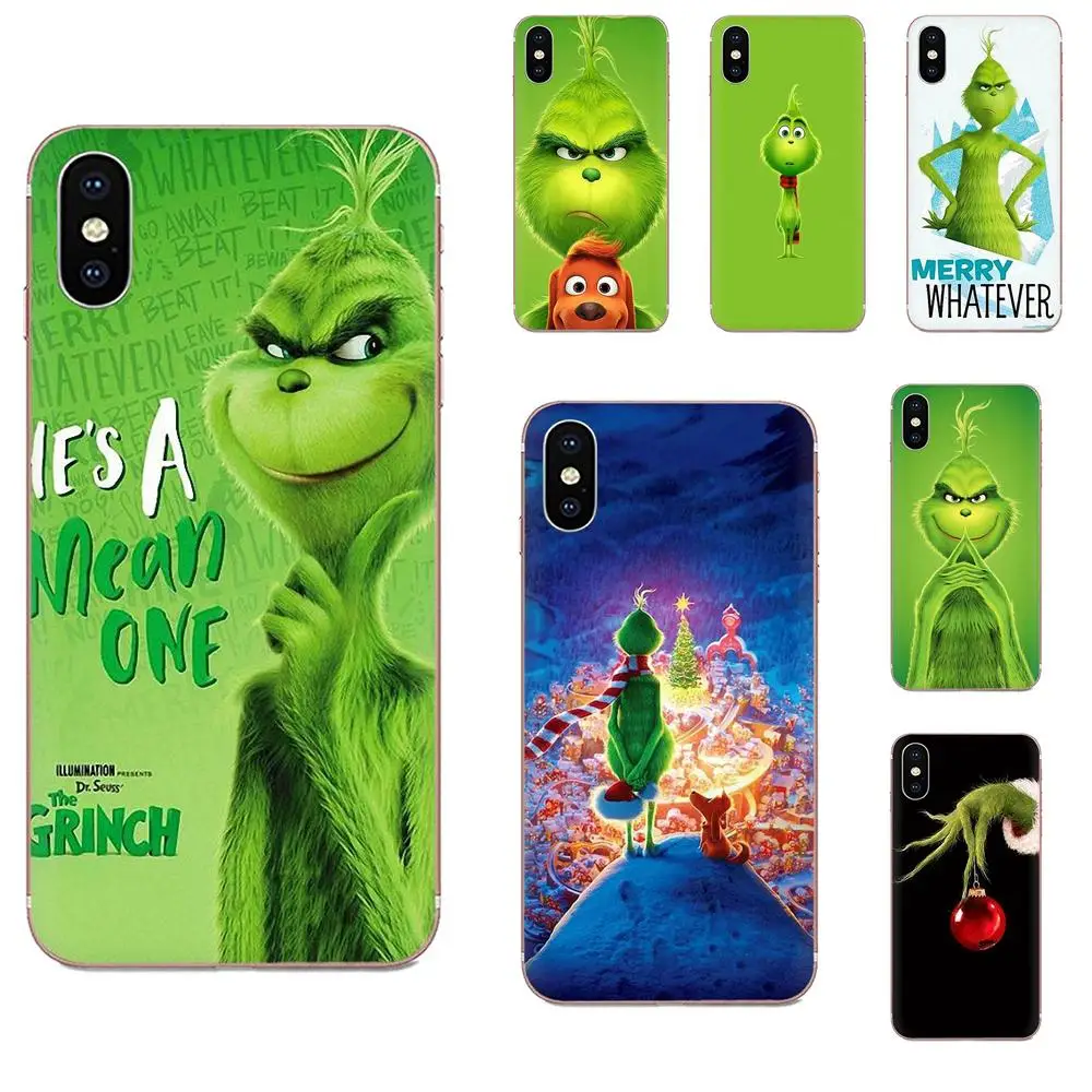 

Soft TPU Phone Skin Green Grinch For Xiaomi Redmi Mi 4 7A 9T K20 CC9 CC9e Note 7 9 Y3 SE Pro Prime Go Play