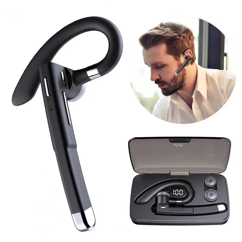 YYK-520 Waterproof Wireless Bluetooth HiFi Headset with Battery Display for Xiaomi Huawei All Smart Phone Business Hook Earbuds |
