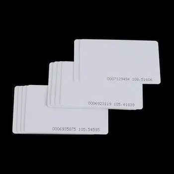 

125Khz Smart Id Card Id White Card Id Thin Card Tk4100 White Card Attendance Smart Id Thin Card 10Pcs Set
