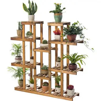 

Creative Plant Stand Flowers Holder Display Rack Multi-Tier Wooden Organizer for Indoor/Outdoor Stable & Durable Shelf shelves