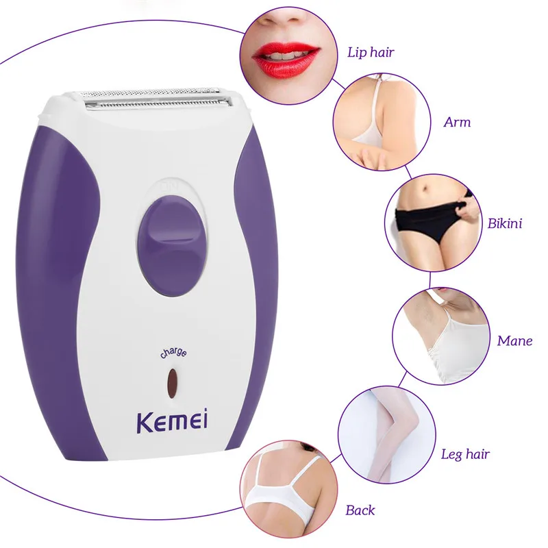 Kemei эпилятор для депиляции для женщин, электробритва, бикини, бритва для бритья, триммер для удаления волос, для лица, тела, подмышек, ног, рук, для депиляции