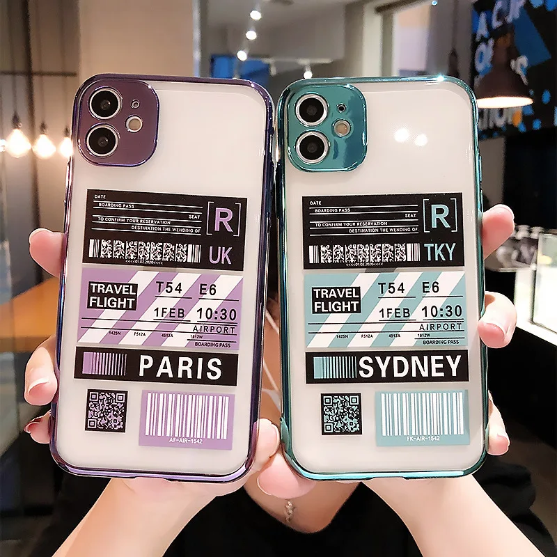 New Street Trend Tide Brand Stripe Label Soft Silicon Phone Case for IPhone 11 Pro Max 7 8 Plus X XR XS Non-slip Back Cover | Мобильные
