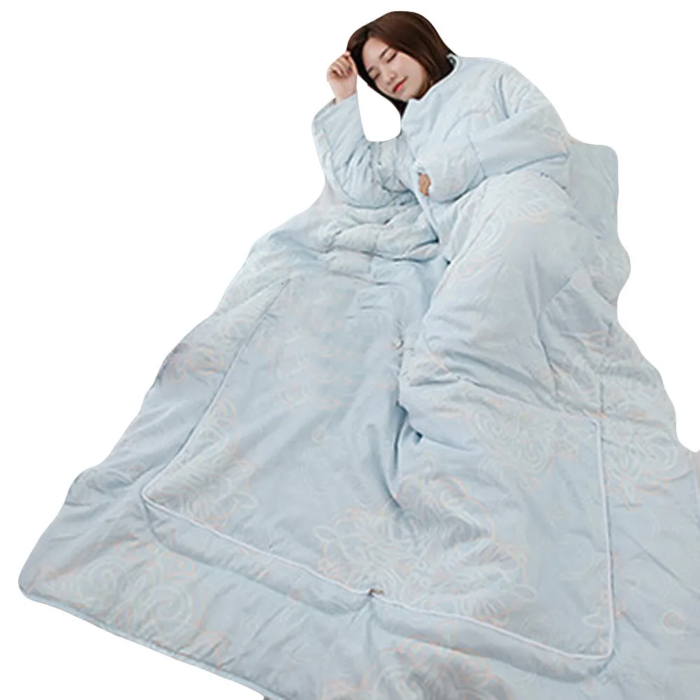 Мягкое теплое одеяло зимнее «ленивое» одеяло с рукавами, покрывало, семейное одеяло, одеяло, ковер для спального мешка, покрывало
