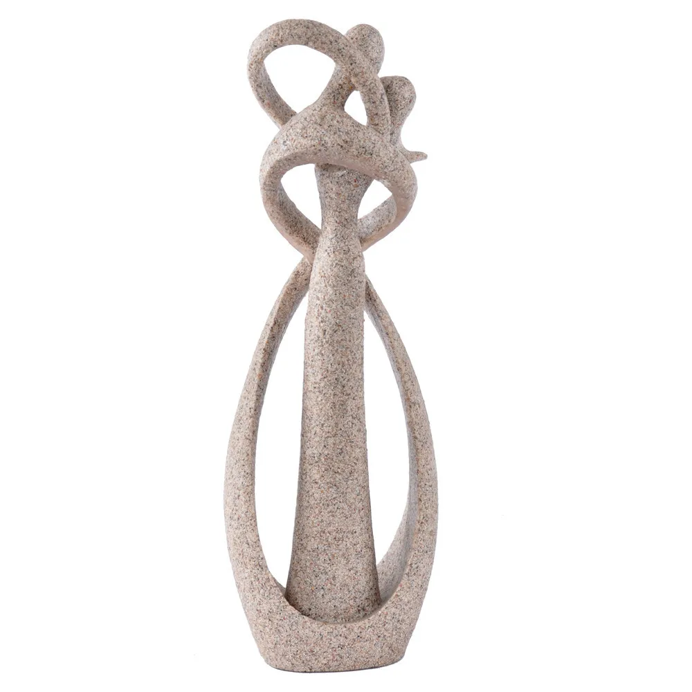 Natural Handmade Sandstone Statue Hug & Love Sculpture Couple Lovers Gift