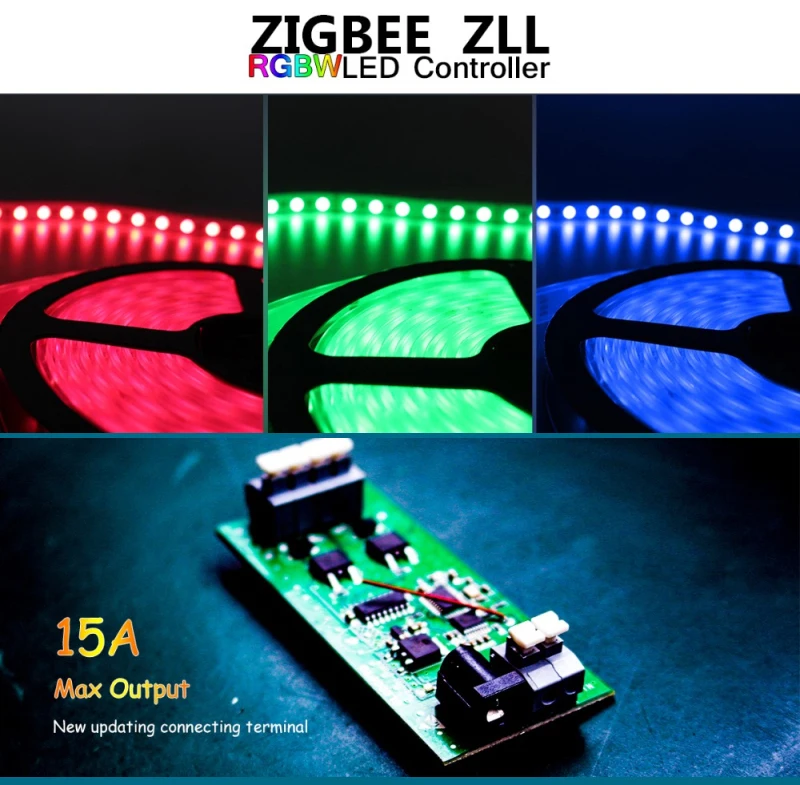 Mr Zigbee Zll умный дом Светодиодная лента контроллер rgbww DC12V-24V Zigbee 3,0 управление телефоном Совместимость с ECHO Plus Smartthings Hub
