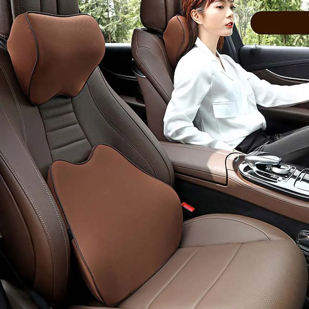 

Car Pillows Memory Foam Warm Car Neck Pillow Car Seat Cushion Universal Lumbar Back Support Seat Lumbar Pillow Auto Accessories