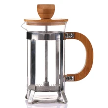 ABFU-французский пресс, Экологичная бамбуковая крышка, кофе, Плунжер, чайник, Перколятор, фильтр, пресс, кофе, чайник, чайник, стеклянный чайник