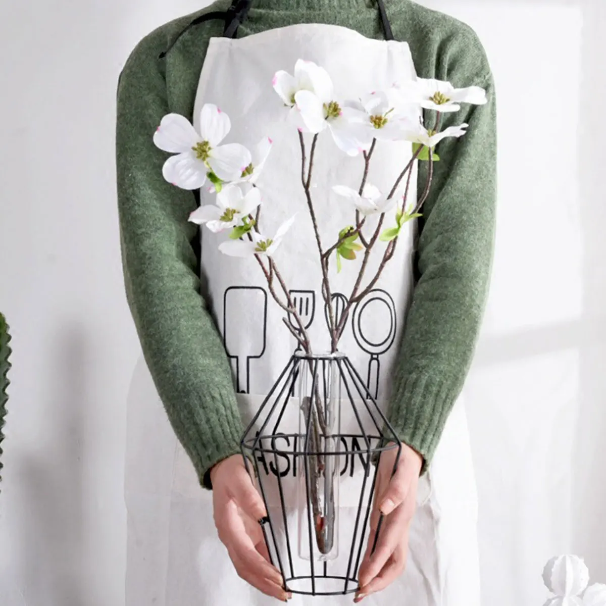 Скандинавские железные вазы, геометрические стеклянные растения, стеллажи, ваза для цветов, Современная креативная ваза для гостиной, украшения для домашнего стола, Прямая поставка