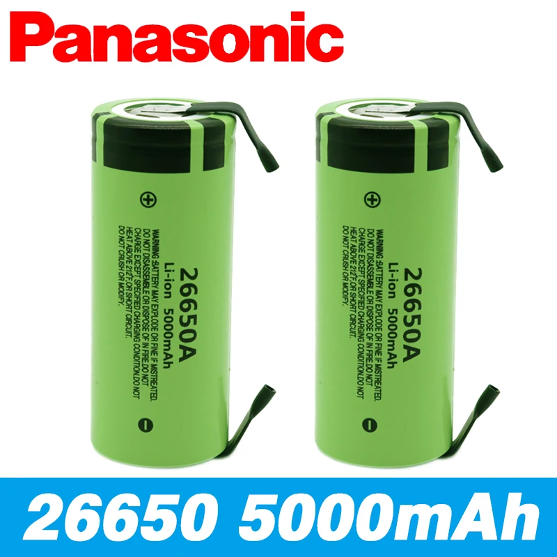 Оригинальная Высокая емкость 26650A 26650 5000mAh литиевая батарея для фонарика power Bank литий-ионные аккумуляторы+ никелевый лист