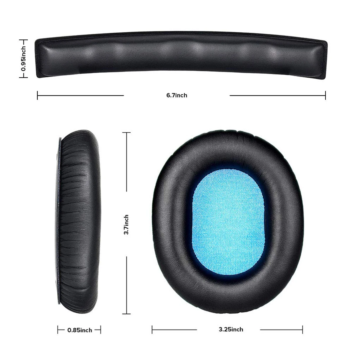 SOONHUA 1 Pair Replacement soft Sponge foam Ear Pads Cushions Head Beam for Sennheiser HD 8 DJ HD 6 Mix Headphones