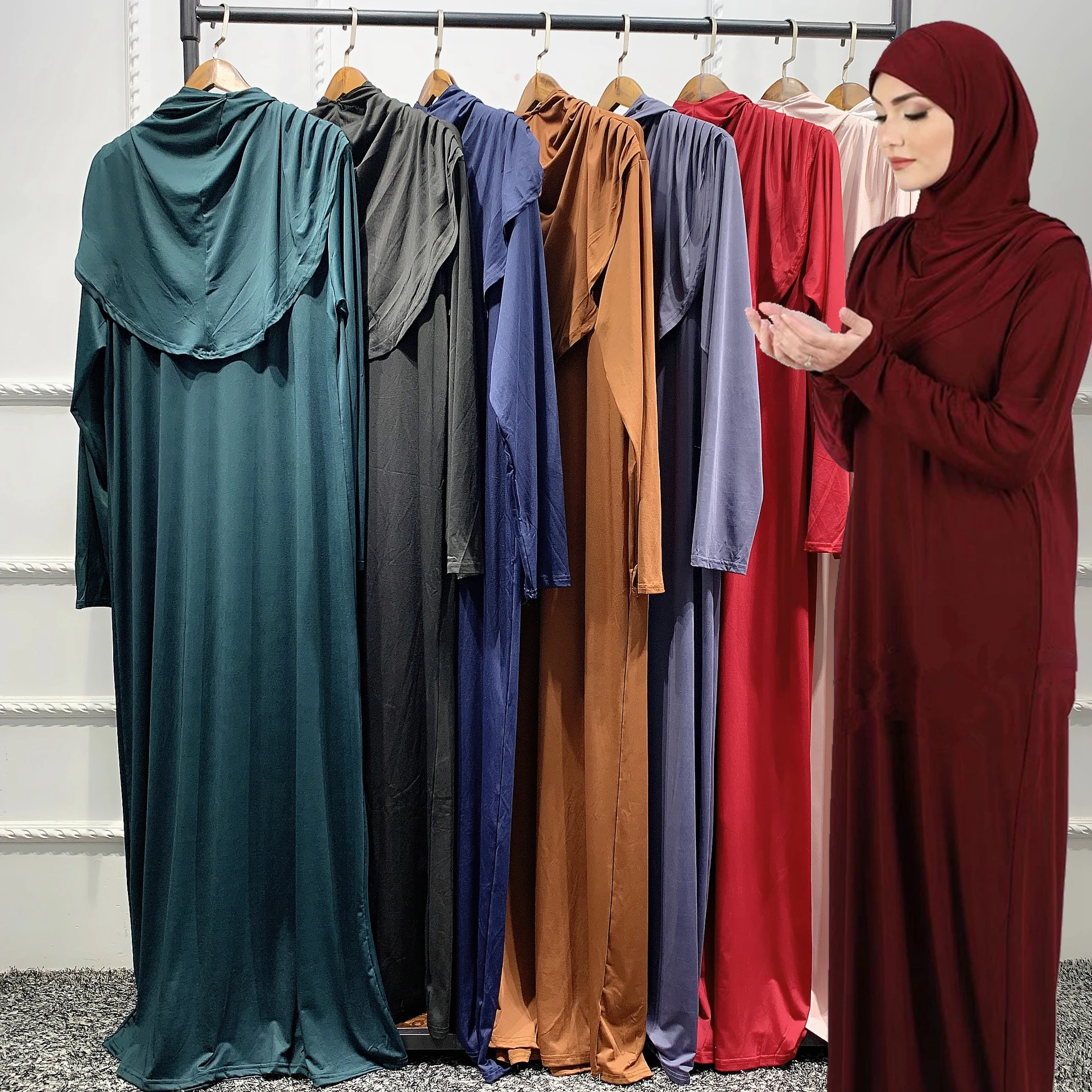 Ramadan One Pieces Prayer Robe Muslim 